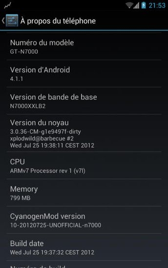 Galaxy Note获预览版CM10