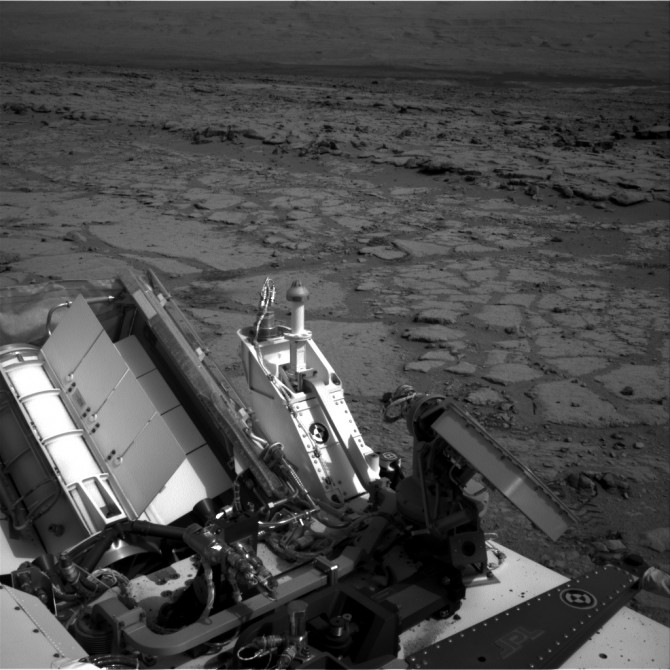 'Yellowknife Bay' as seen from one of Curiosity’s navigation cameras (Image: NASA/JPL-Calt...