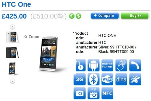 HTC One Clove UK