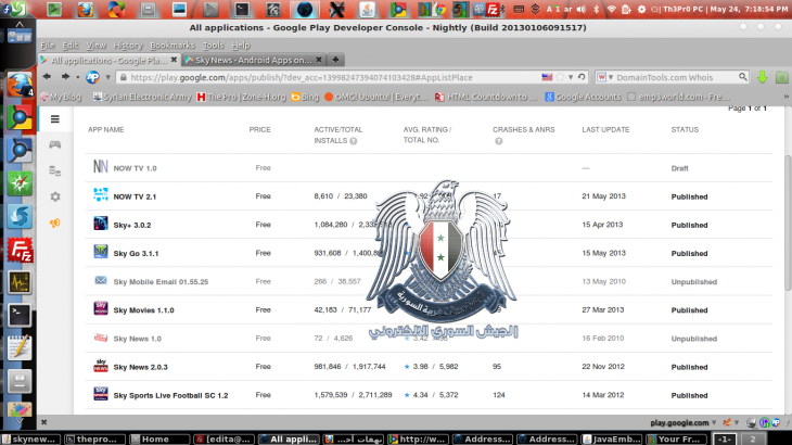 ScreenShot 189 730x410 photo ScreenShot 189 730x410 British broadcaster Sky News has all of its Android apps hacked by the Syrian Electronic Army