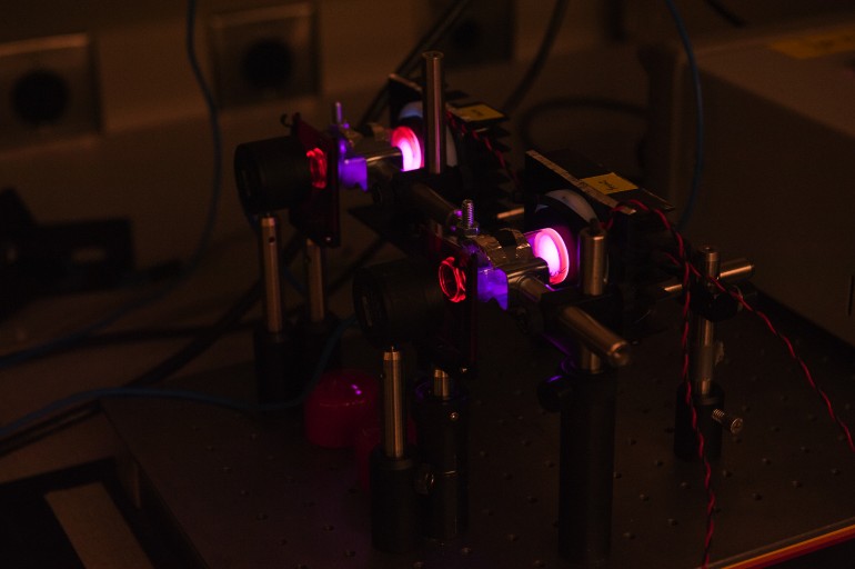 This device tests the quality and reliability of the silicon nanoparticle phosphors that L...