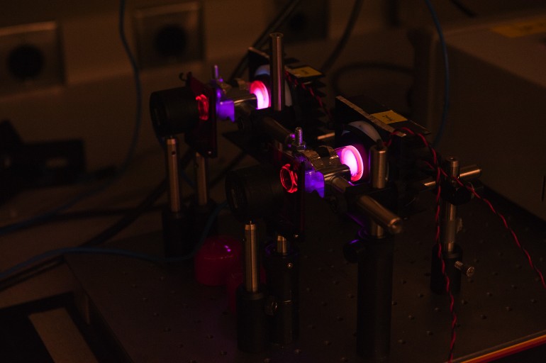 This device tests the quality and reliability of the silicon nanoparticle phosphors that L...